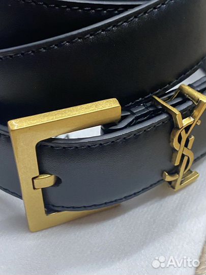 Кожаный ремень мужской YSL