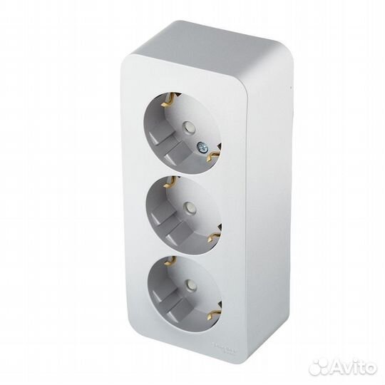 Розетка тройная blnra011313 открытая установка алю