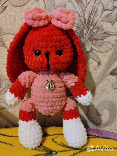 Мягкая игрушка заяц ручной работы