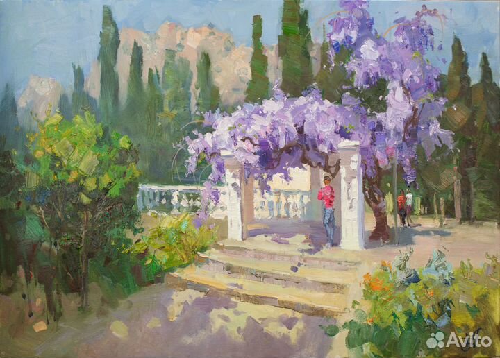 Симеиз. Цветущая Глициния, кисти А. Давыдченко