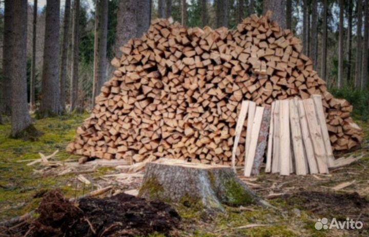 Дрова колотые дуб