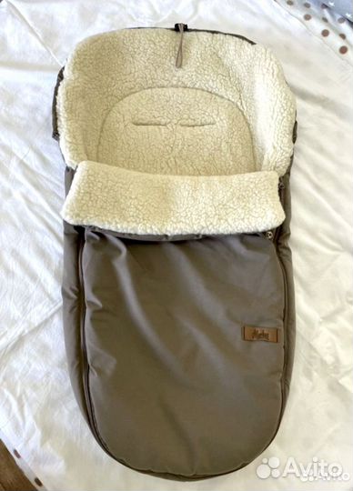 Зимний конверт в коляску на овчине markus