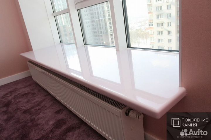 Подоконник из исскуственного камня на заказ