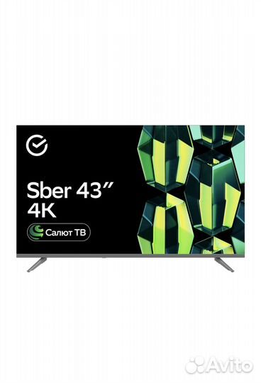 Телевизор Sber SDX-43U4124, 43, UHD 4K RAM 2GB