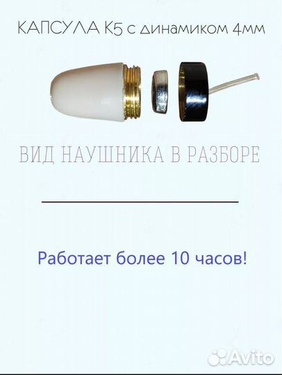 Микронаушник (капсульный) в аренду