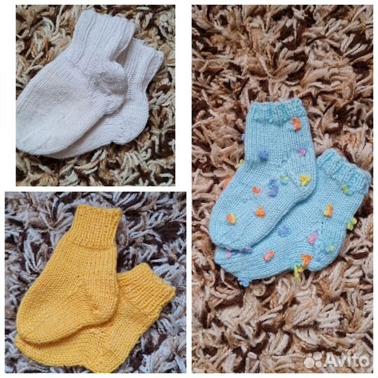 Вязанные носки для малышей