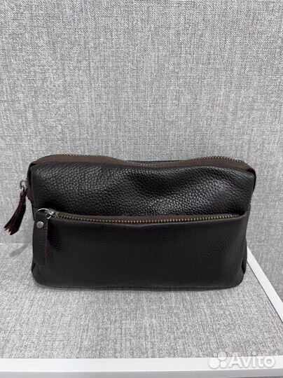 Барсетка кожаная мужская бу