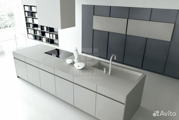 Мебельные фасады Dove Grey голубовато-серый суперматовый