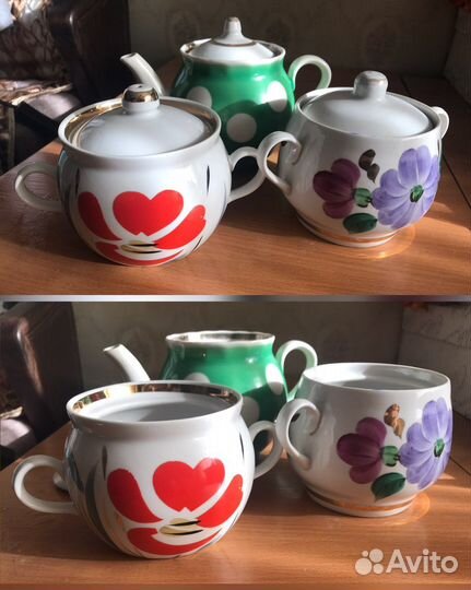 Посуда ссср. Чайник и сахарницы