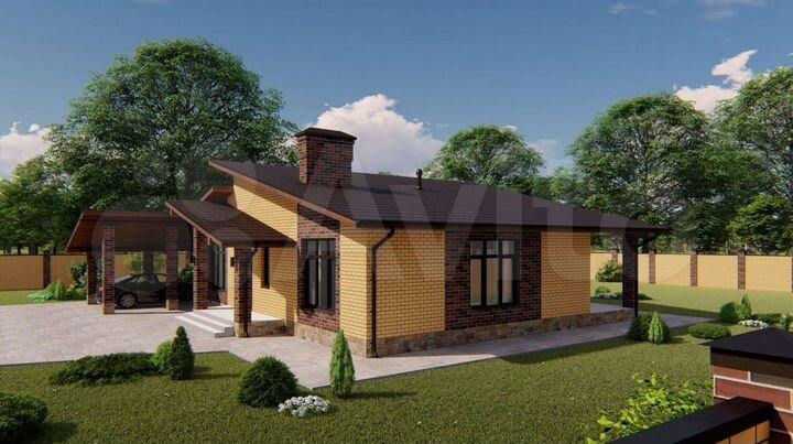 Коттедж 135 м² на участке 11 сот.