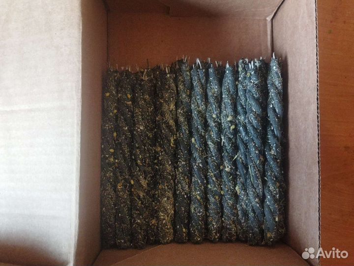 Черные восковые свечи,ручная работа