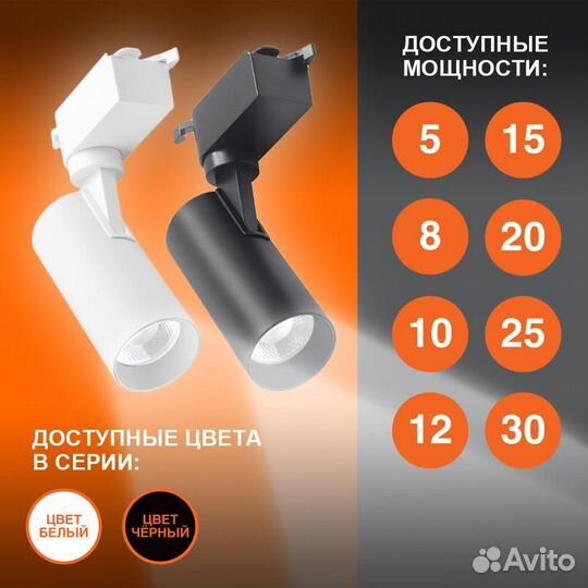 Светильник светодиодный трековый ECO tracksp 1PH 30W 840 bkrd 30Вт 2700Лм 4000К IP20 ledvance 409985