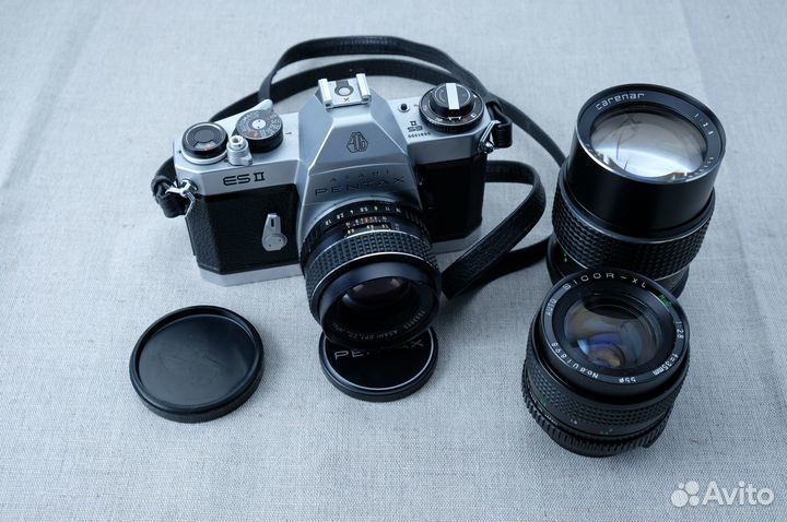 Пленочная камера Asahi Pentax ES II + объективы