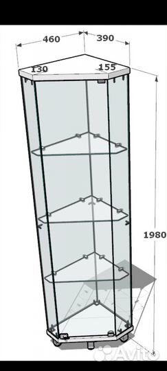 Шкаф стеклянный