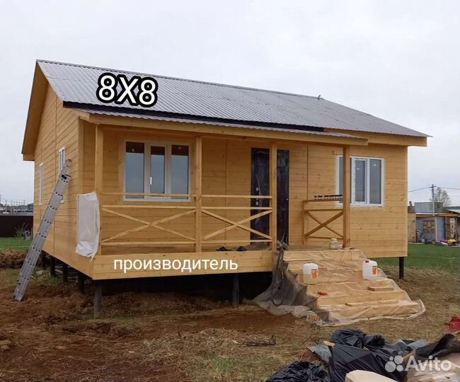 Каркасный дом 8х8