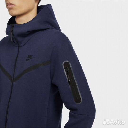 Худи Nike tech fleece синее