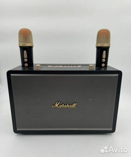 Блютуз Колонка караоке с микрофонами Marshall