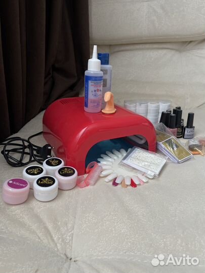 Лампа для ногтей набор