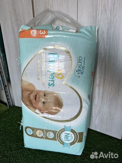 Подгузники-трусики pampers premium care 3