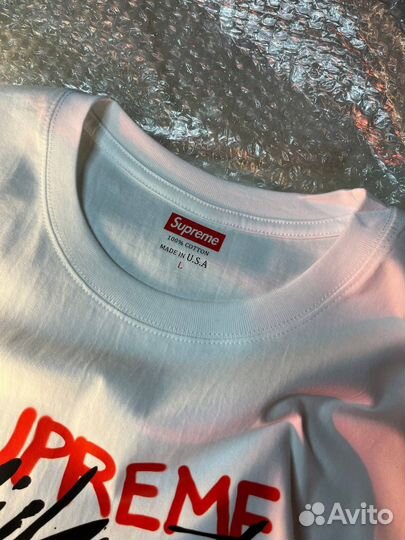 Футболка мужская Supreme красное лого