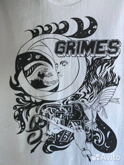 Мерч футболка Grimes, Moon (L)