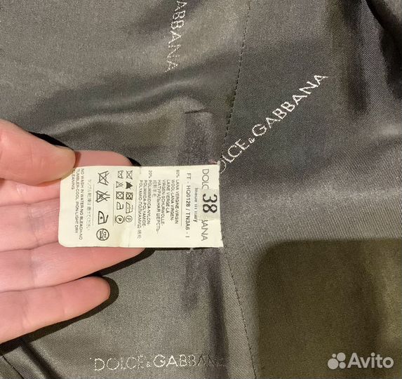 Пальто Dolce&Gabbana оригинал зеленого цвета