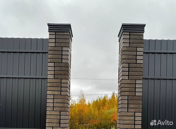 Колпак на столб забора полимерпесчаный