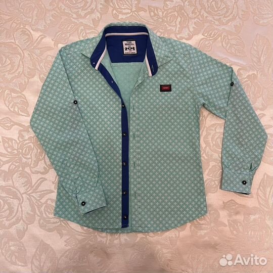 Рубашки цветные и школьные на мальчика 128-134