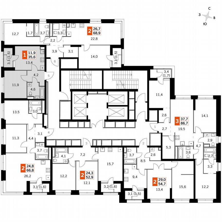 1-к. квартира, 35,3 м², 38/38 эт.
