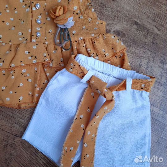 Костюм блузка шорты для девочки 86 и 92