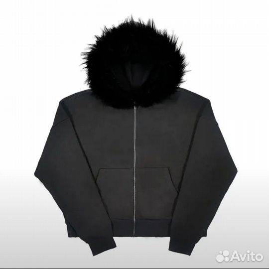 Zip hoodie с мехом