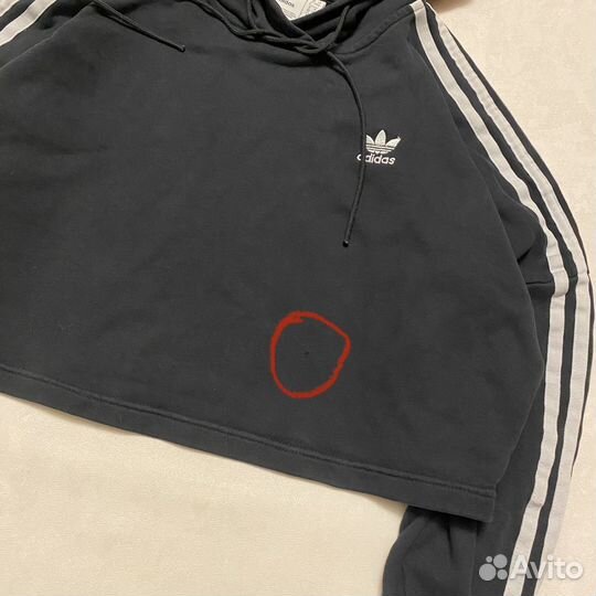 Adidas укороченное худи