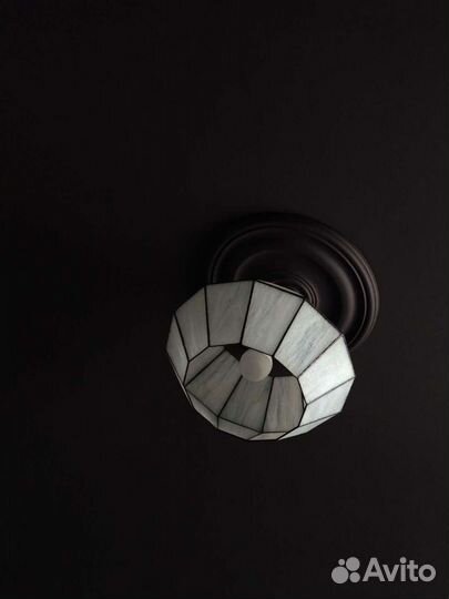 Светильник потолочный, витражная люстра