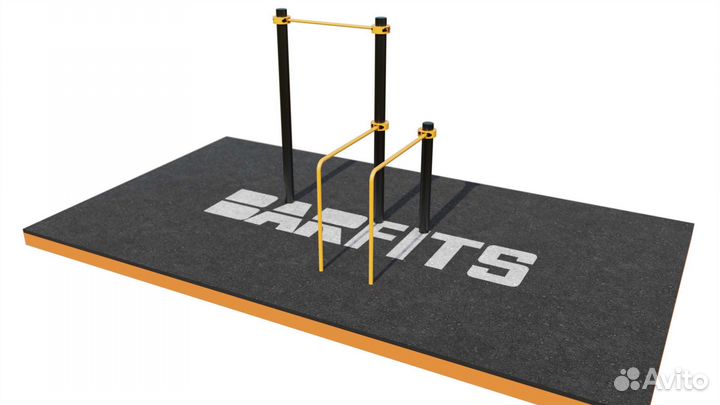 Турник С гнутыми брусьями свс-77 108мм пластик