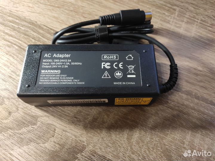 Блок питания сетевой адаптер 24v 2.5a 3pin