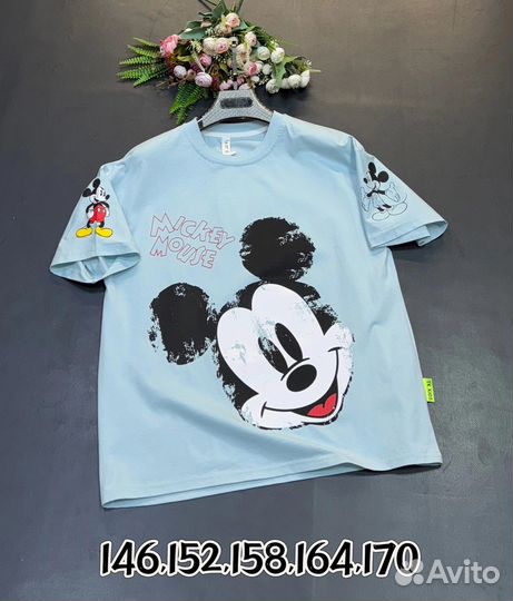 Красивая футболка для девочки, 146-170