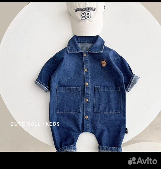 Комбинезон джинсовый детский