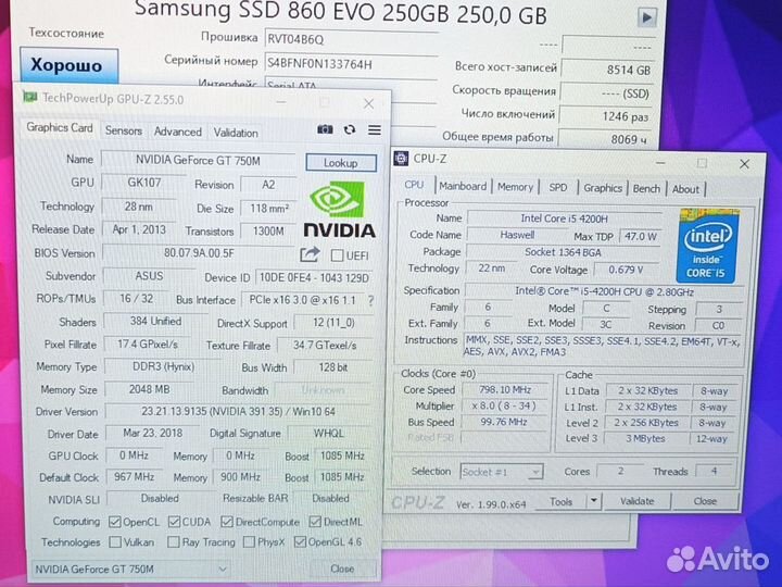 Большой Ноутбук Asus i5 8gb SSD HDD GT 750m