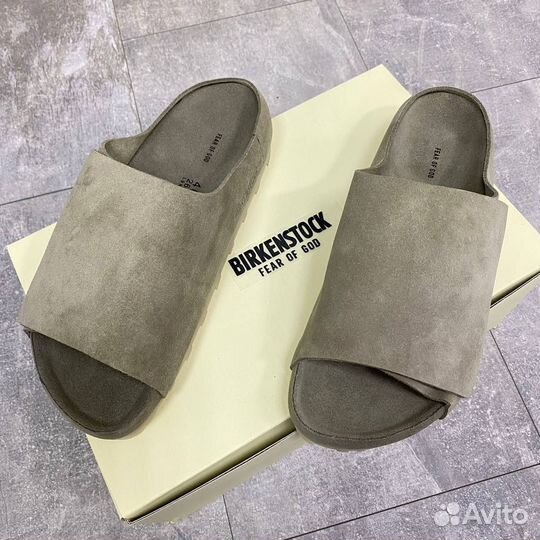 Замшевые шлепанцы Birkenstock Fear Of God мужские