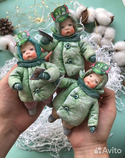 Ватная ёлочная игрушка 