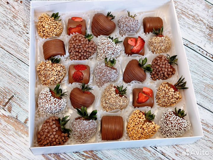 Набор клубники в Бельгийском молочном шоколаде