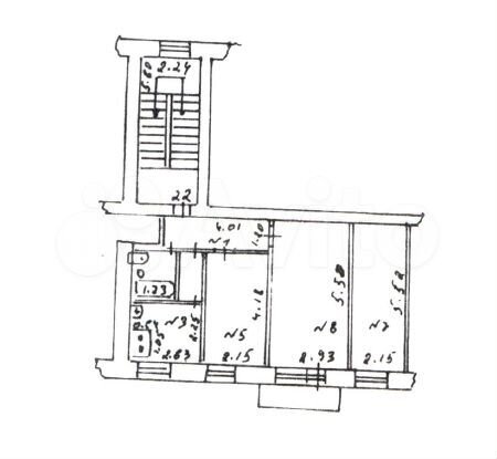 3-к. квартира, 52,6 м², 3/3 эт.