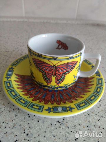 Чашка с лягушкой фарфор марки 