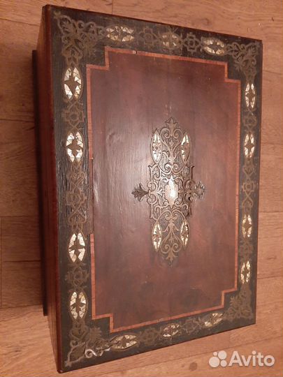 Ларец дорожный,шкатулка с зеркалом 18в