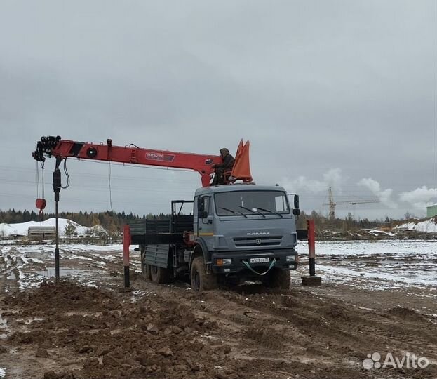 Аренда и услуги манипулятора-вездехода, стрела 6 т, 21 м, борт 10 т, 6.5 м