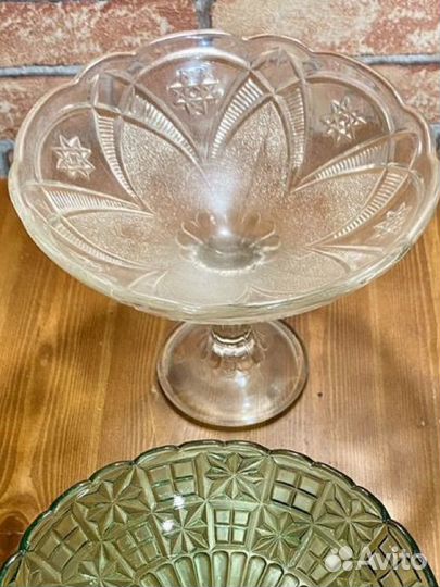 Ваза для фруктов на ножке СССР