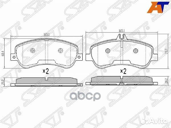 Колодки тормозные перед mercedes E-class 207