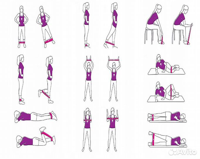 Фитнес-резинка тканевая, 1шт