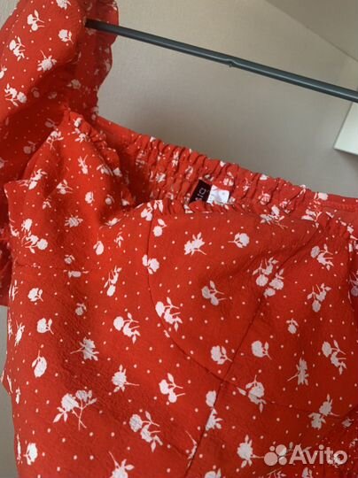 Топ с объемными рукавами H&M