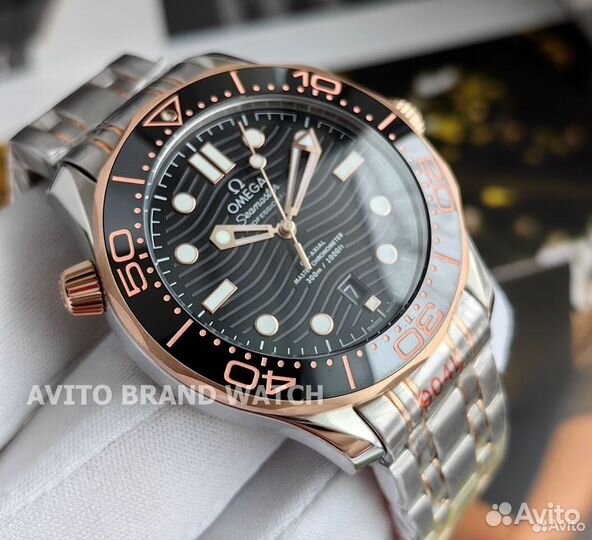 Часы мужские Omega Seamaster black gold